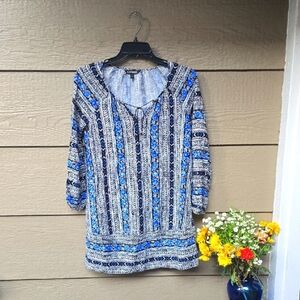 Express Blue Boho Tunic Dress S